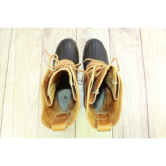 Vintage LL Bean Unlined Maine Hunting Shoe Lace Up Duck Boots Size 9 - Picture 9 of 10